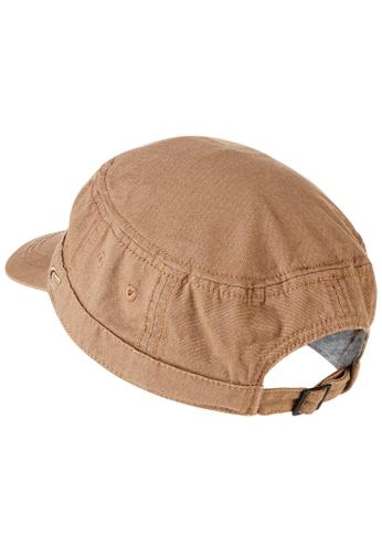 Military Cap aus reiner Baumwolle OS - Sepia Brown