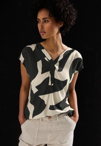 Gemusterte Bluse 36 - Whale Tail Grey