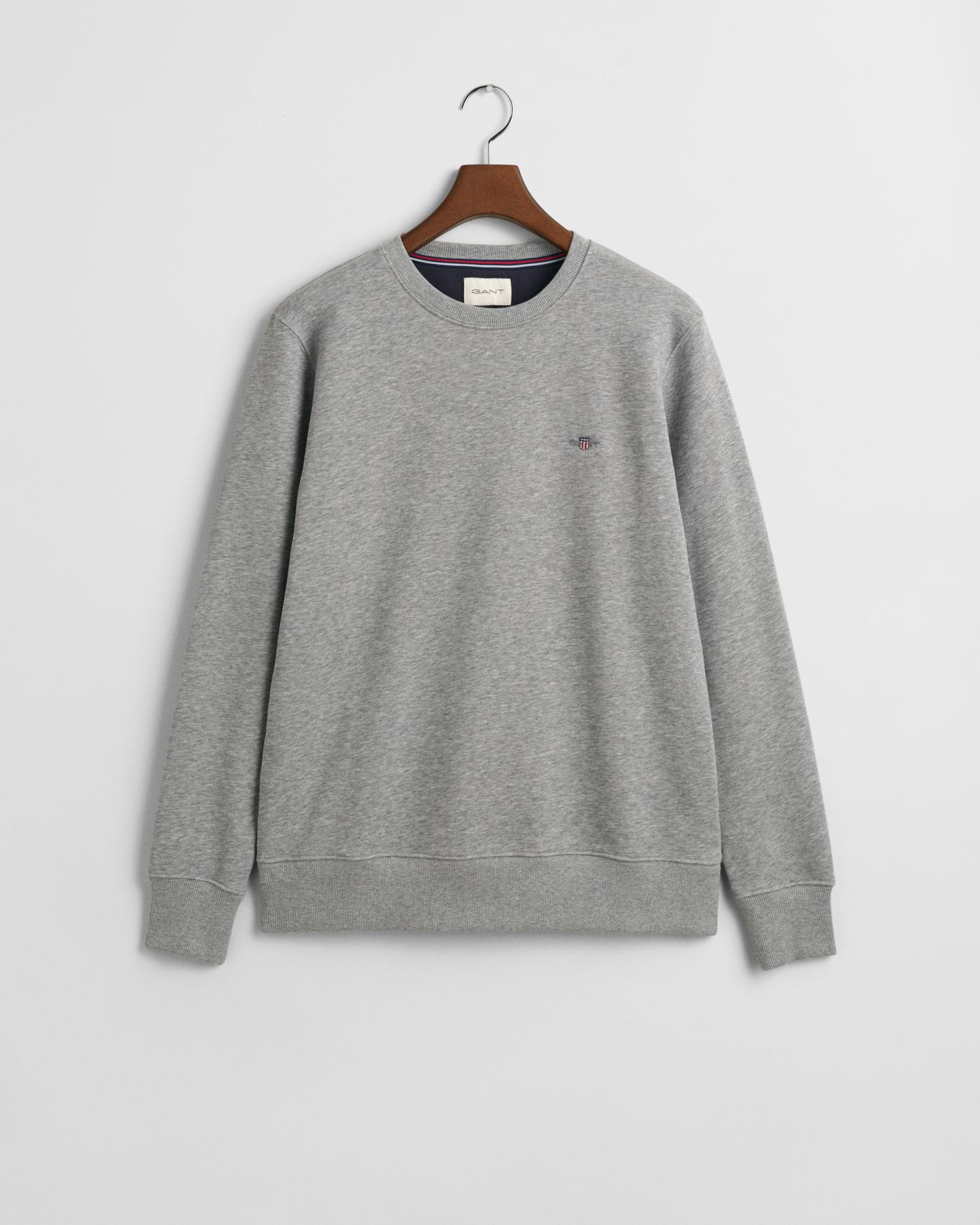 Shield Rundhals-Sweatshirt S - Grey Melange