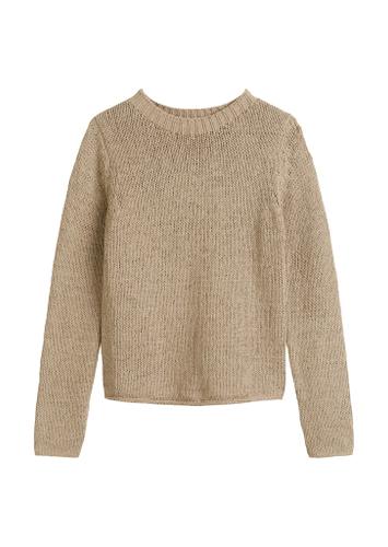 Strickpullover slim Beige XS
