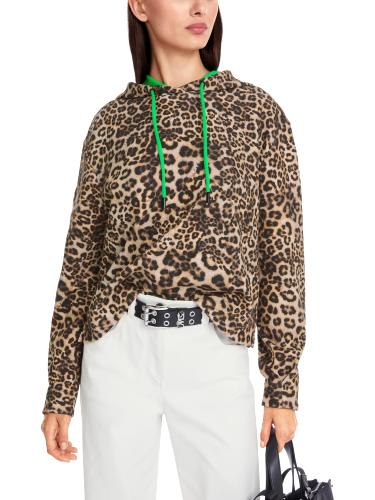 Sweatshirt in Leo-Print 42 - Granola