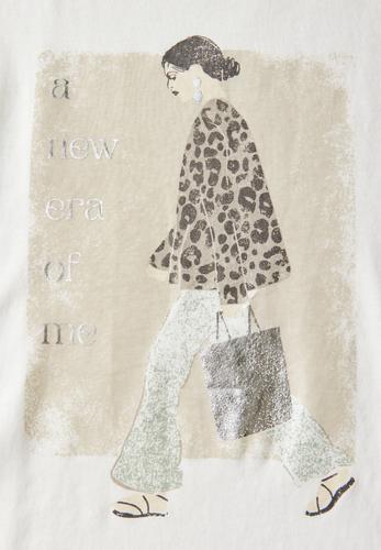 Softes Shirt mit Print Weiß 40