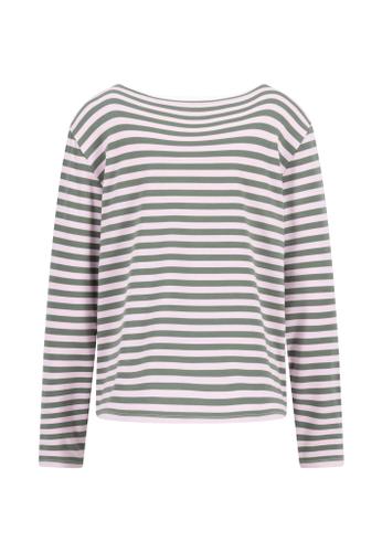 LONGSLEEVE STRIPE BASIC XL Casual Fit - Cream Rose