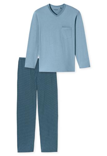 Schlafanzug lang 50 - Blaugrau