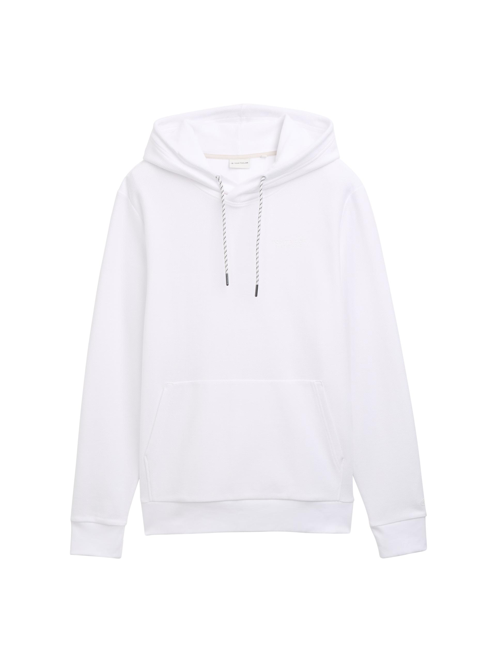 Hoodie Sweatshirt aus Baumwolle XL Regular Fit - White
