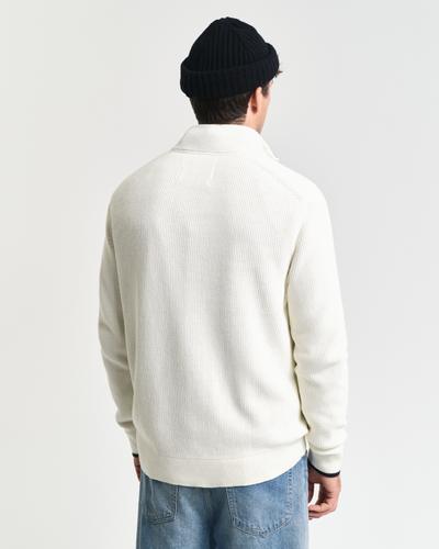 Gerippter Troyer aus Baumwolle XL - Cream