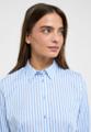Bluse Satingewebe Langarm Blau 38/Langarm