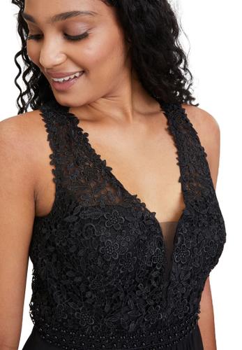 Cocktailkleid 36 Ausgestellt - Schwarz