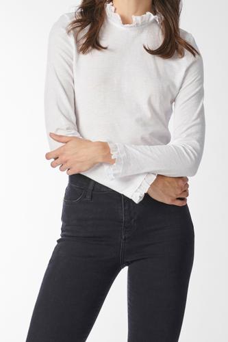 Organic Slub Frill Longsleeve Weiß XS