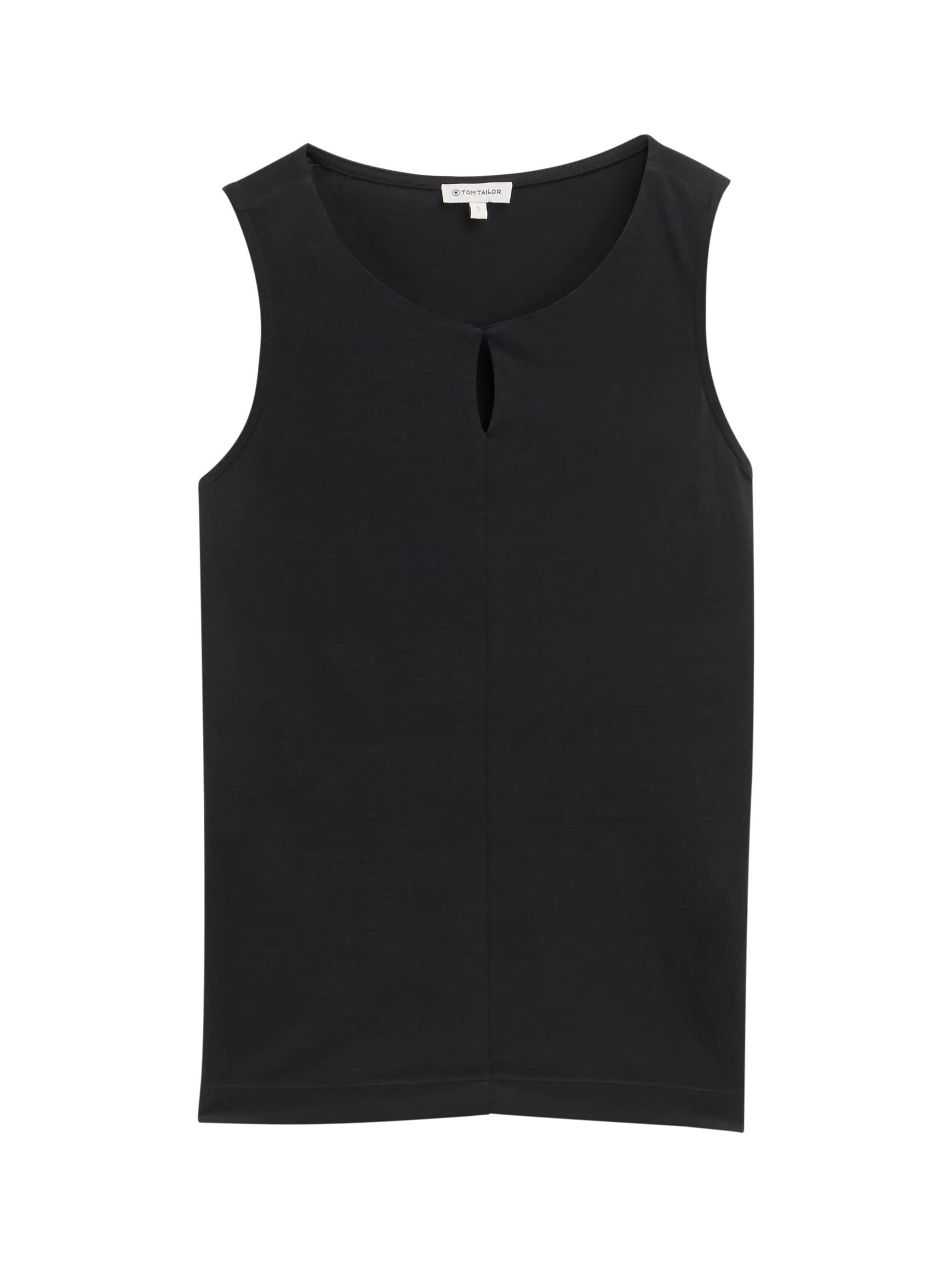 Top mit Cut-Out-Detail S Regular Fit - Deep Black