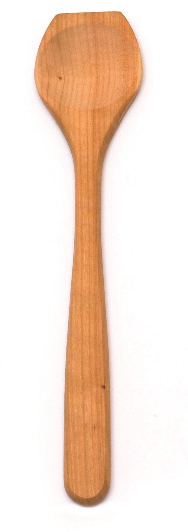 Holz Kochlöffel oval gelocht, Kirschholz, 30x6cm - Default Title