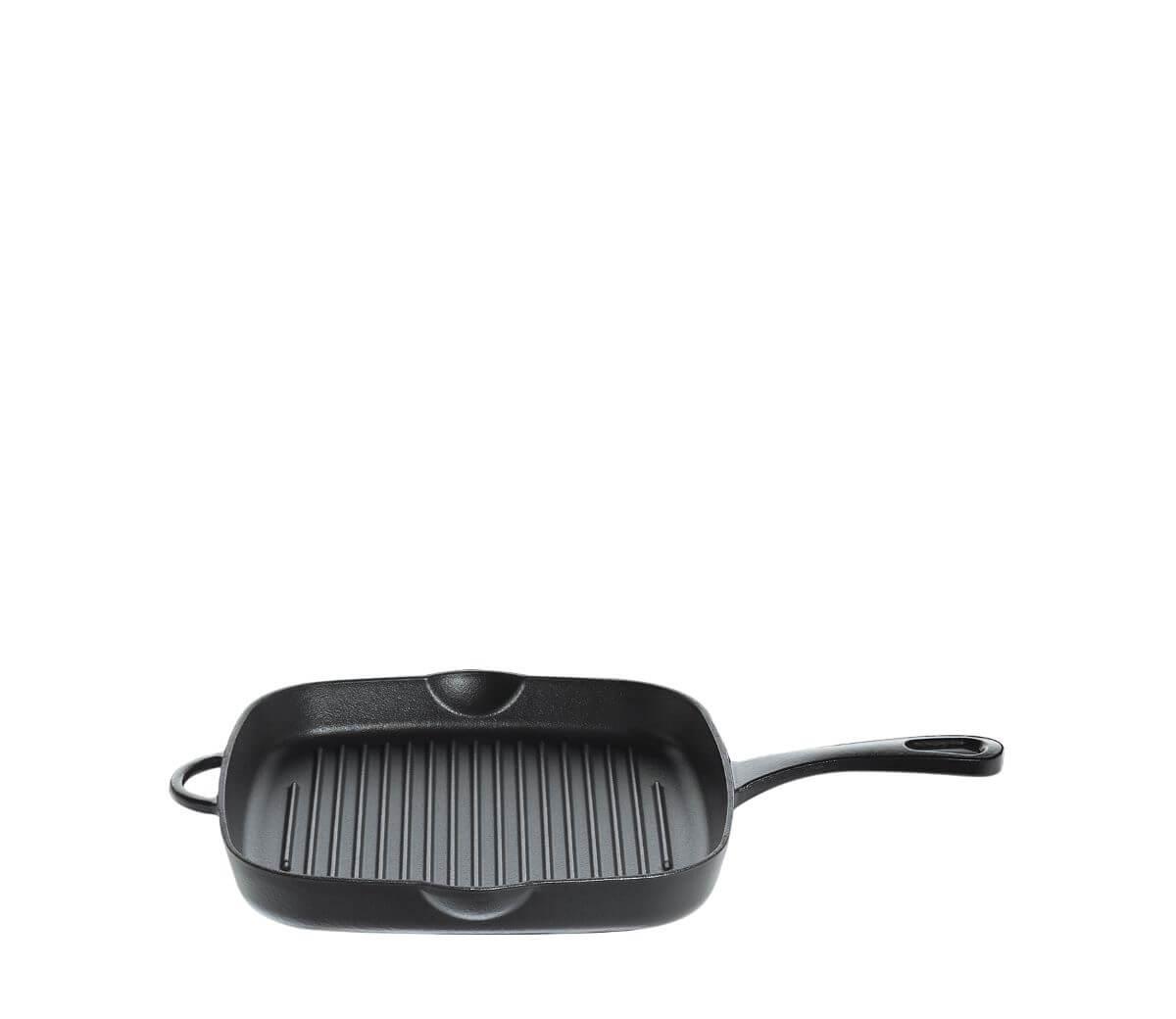 Küchenprofi Provence Gusseisen Grillpfanne hoch 26x26cm - schwarz