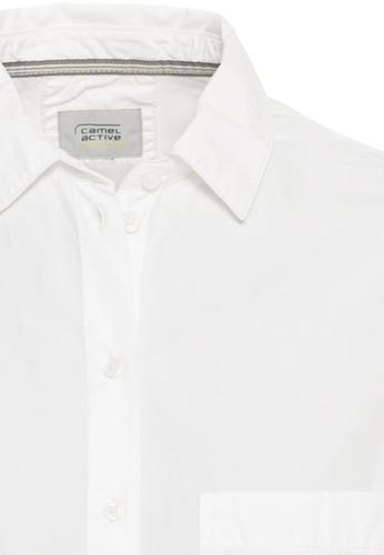 Hemdbluse aus Organic Cotton M Regular Fit - White