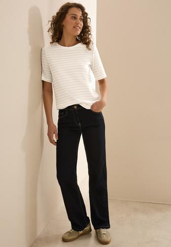 Gestreiftes T-Shirt M - Vanilla White