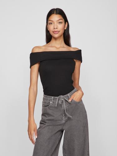 VISAHIA OFF SHOULDER TOP M Normal geschnitten - Black
