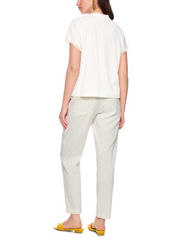 Blusenshirt aus Leinen-Baumwolle-Mix 40 - Bright Ecru