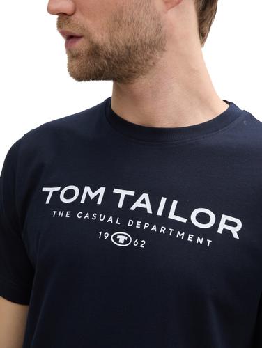 T-Shirt aus Baumwolle mit Logo-Print XL Regular Fit - Sky Captain Blue