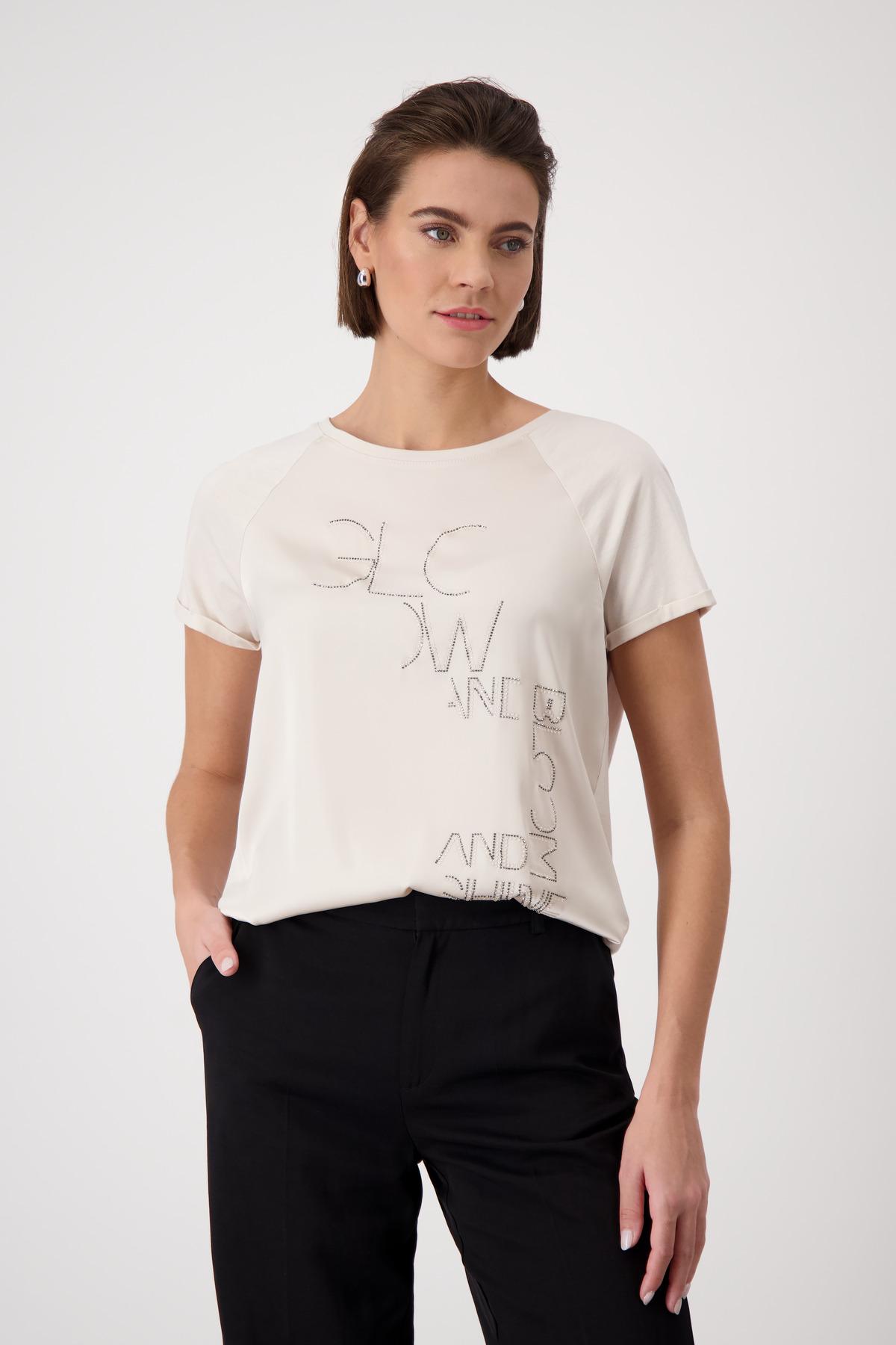 Blusenshirt mit Schmuckschrift 36 - Seashell