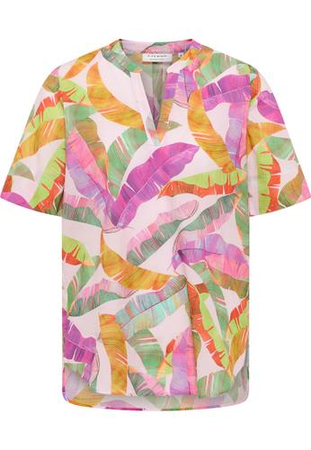 Bluse Leinwandgewebe Kurzarm 36/Kurzarm LOOSE FIT - Rosa