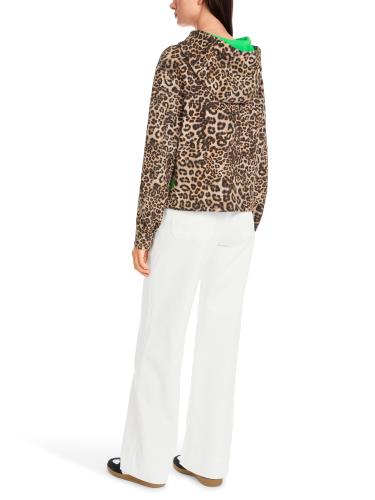 Sweatshirt in Leo-Print 40 - Granola