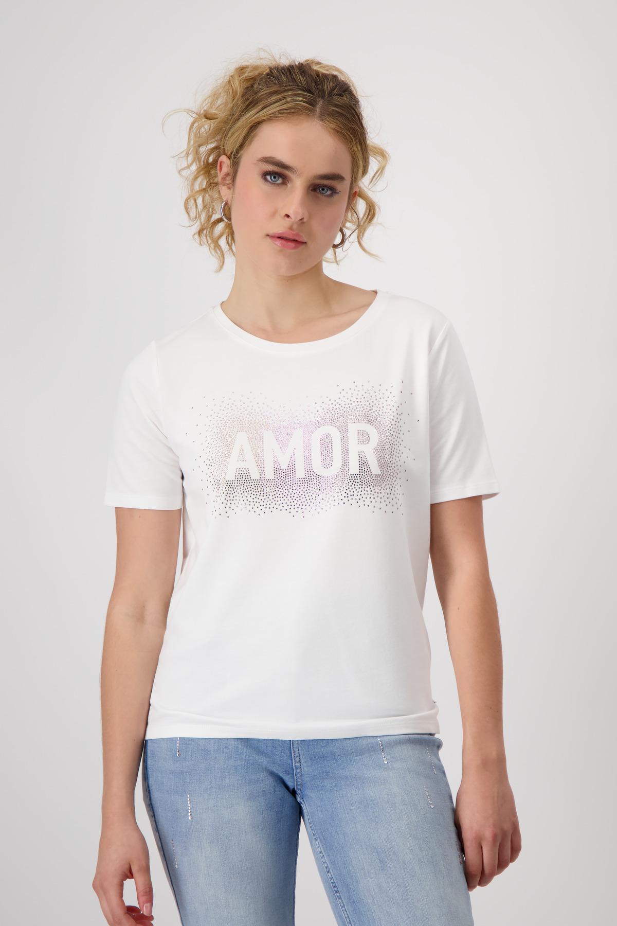 T-Shirt mit Strasssteinen 40 - Off-white