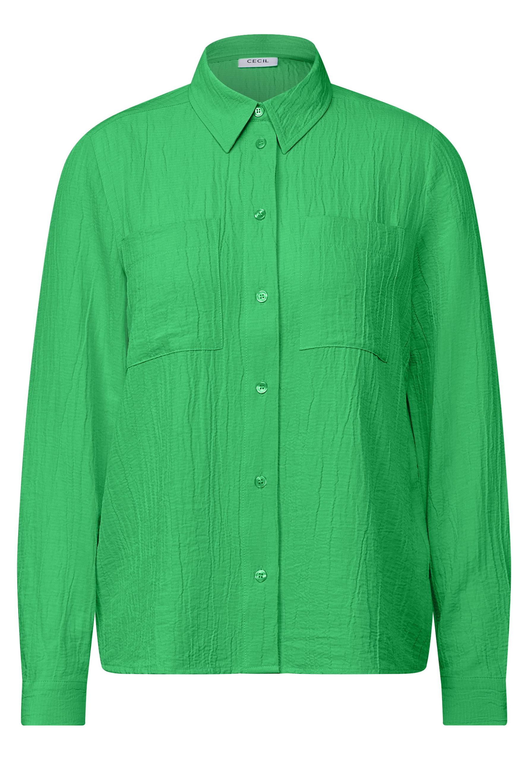 Strukturbluse XL - Iced Neon Green