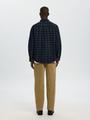 SLMREGCLAUS CORD YD CHECK LS SHIRT S Normal geschnitten - Navy Blazer