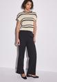Ajour Shirt mit Streifen Beige 40