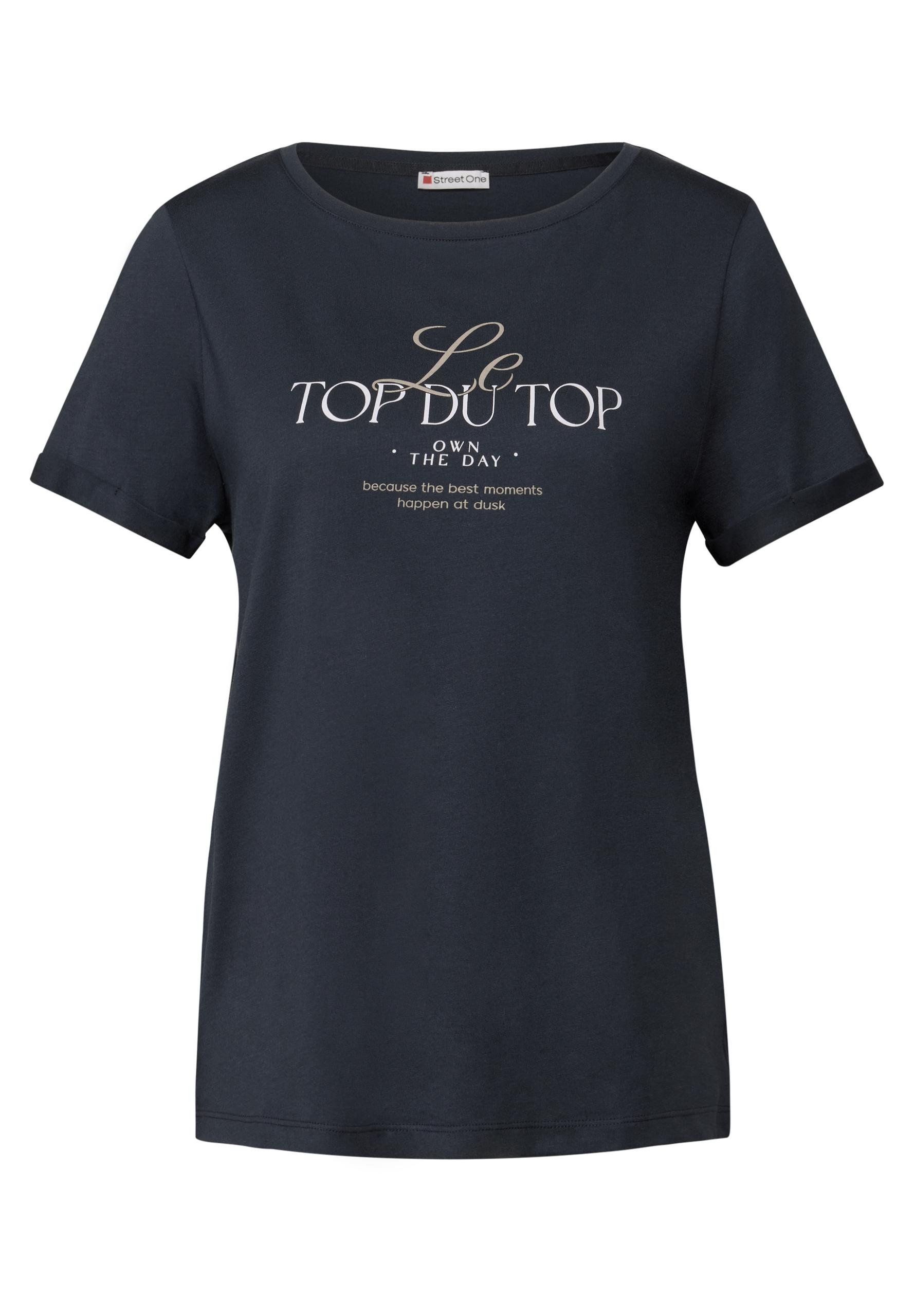 Shirt mit Turn-Up-Detail 38 - Deepwater Blue