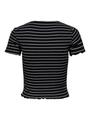 ONLEMMA STRIPE S/S TOP JRS M Normal geschnitten - Black