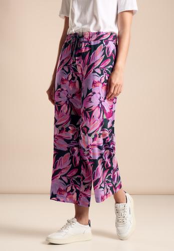 Wide Legs Print Hose 34/26 - Magnolia Pink