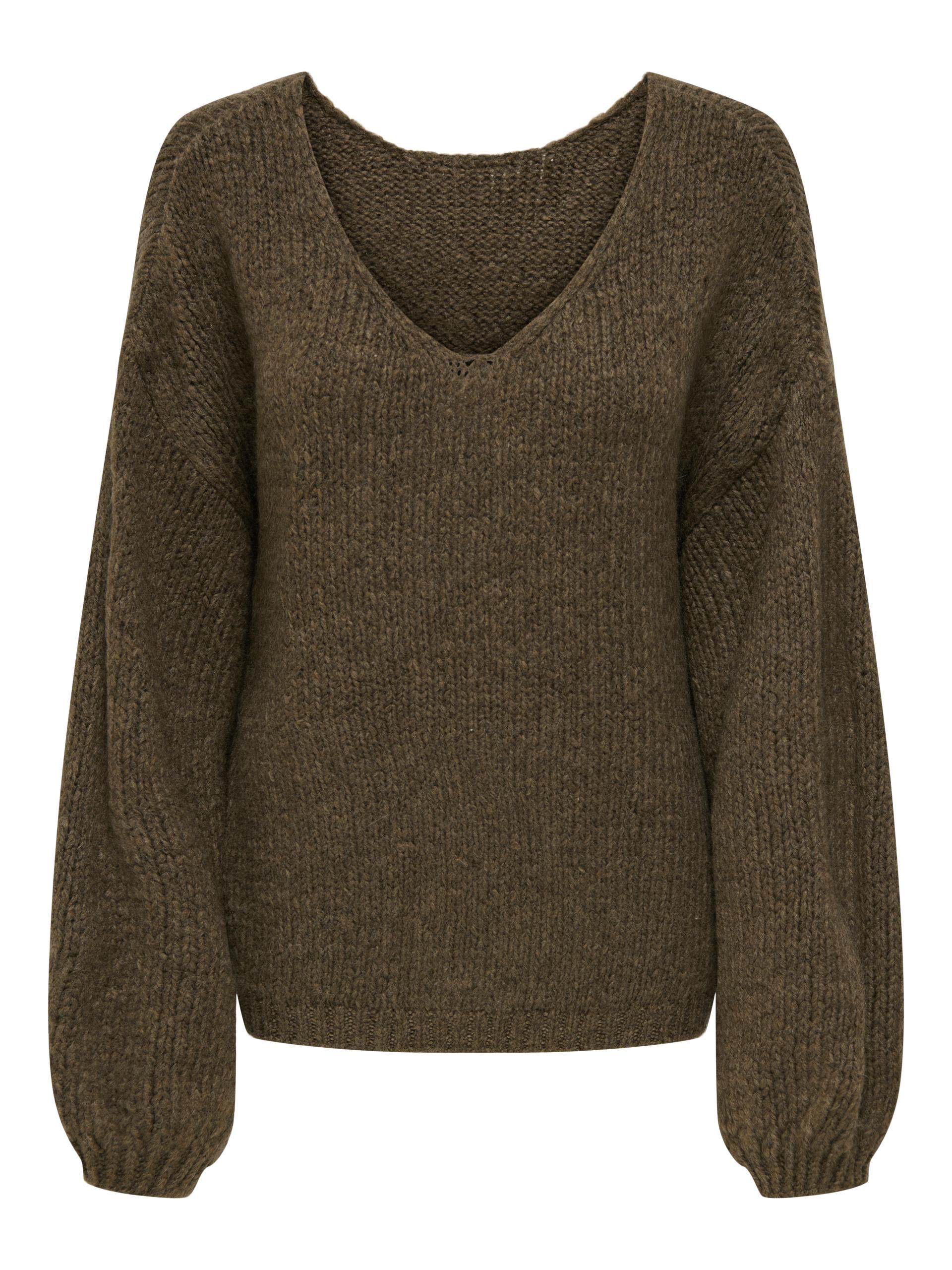 JDYDINEA L/S REVERSIBLE PULLOV. KNT NOOS XL Normal geschnitten - Shitake