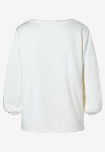 Sweatshirt mit Blüte ecru Frühjahrs-Kollektion Beige 36