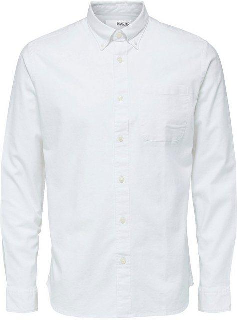 SLHREGRICK-OX SHIRT LS NOOS L Normal geschnitten - White