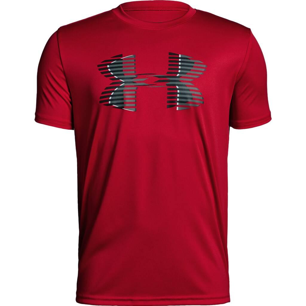 UNDER ARMOUR Kinder Tech Big Logo Solid Tee S in Rot