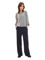 Loose Fit Langarmshirt mit Raffärmeln M Loose Fit - Small Navy White Stripe