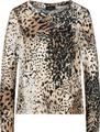 Shirt mit Leomuster 36 - Creamy Beige Gemustert