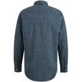 Long Sleeve Shirt Print on poplin stretch M Slim Fit - Blue Indigo