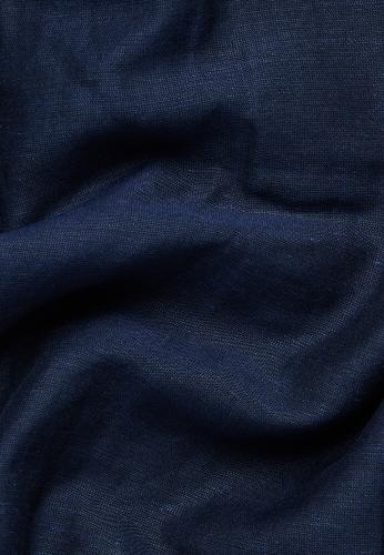 Linen Shirt Twill Langarm 38/Langarm - 67cm SLIM FIT - Midnight