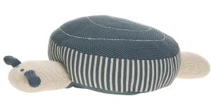 Kuscheltier Schnecke, 32x58 cm beige/blau