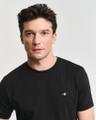 Regular Fit Shield T-Shirt Schwarz, Grau S