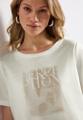 T-Shirt mit Frontprint Weiß 36