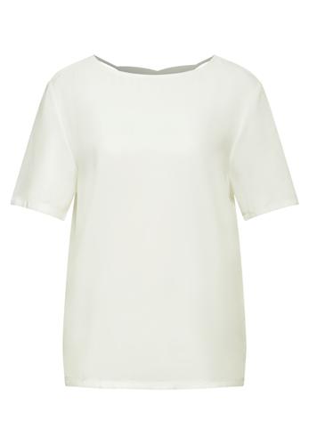 Materialmix T-Shirt 42 - Off White