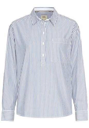 Langarmbluse mit Knopfleiste S Regular Fit - Stripes