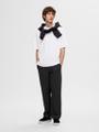 SLHLOOSEOSCAR SS O-NECK TEE NOOS Weiß L