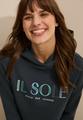 Hoodie-Kleid mit Stickerei S - Slate Khaki