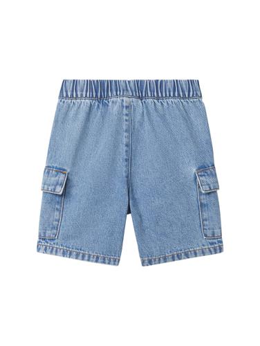 Cargo Jeansshorts mit recycelter Baumwolle 110 Regular Fit - Light Stone Blue Denim