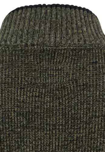 Feinstrick Troyer aus Baumwollmix Grün 3XL