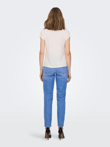 ONLFREE LIFE S/S MOD.V-NECK TOP JRS NOOS M Normal geschnitten - Cloud Dancer