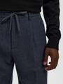 SLH-190 REG TAPERED LEROY WOOL BLND PANT S Verjüngt - Dark Navy